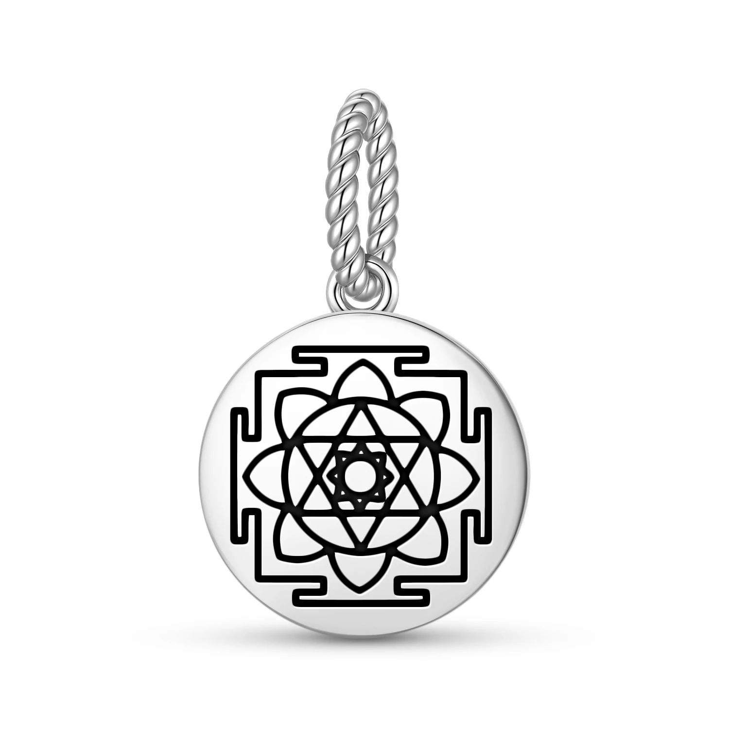 

Yantra Jumis Pendant 925 Sterling Silver Symbol Charm Bead for Women Bracelet Necklace Jewelry Popular