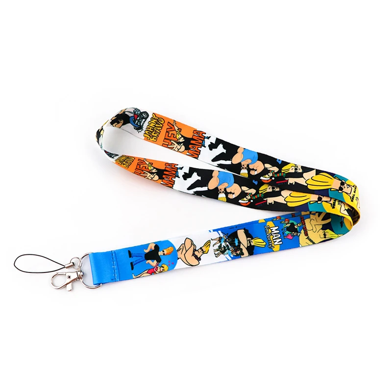 Johnny Bravo Keychain Lanyards Id Badge Holder ID Card Pass Gym Mobile Phone Badge Holder Key Strap webbings ribbons - Image 5