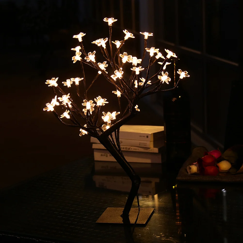 

Cherry Blossom Bonsai Tree Lamp USB Powered Indoor LED Light Decoration for Bedroom Living Room Balcony Office Nightlight