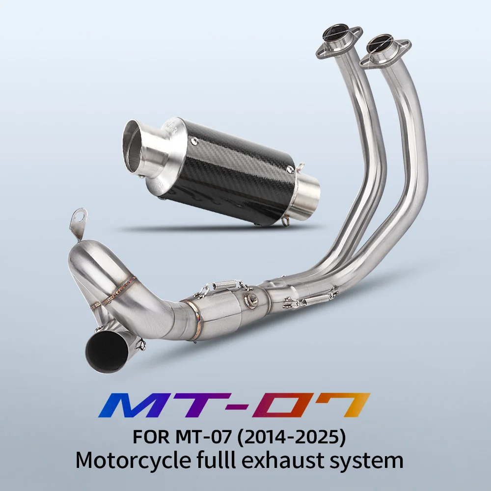 

Для MT07 FZ07 XSR700 2014-2025 полная выхлопная система мотоцикла Escape коллектор выхлопная система с DB Killer