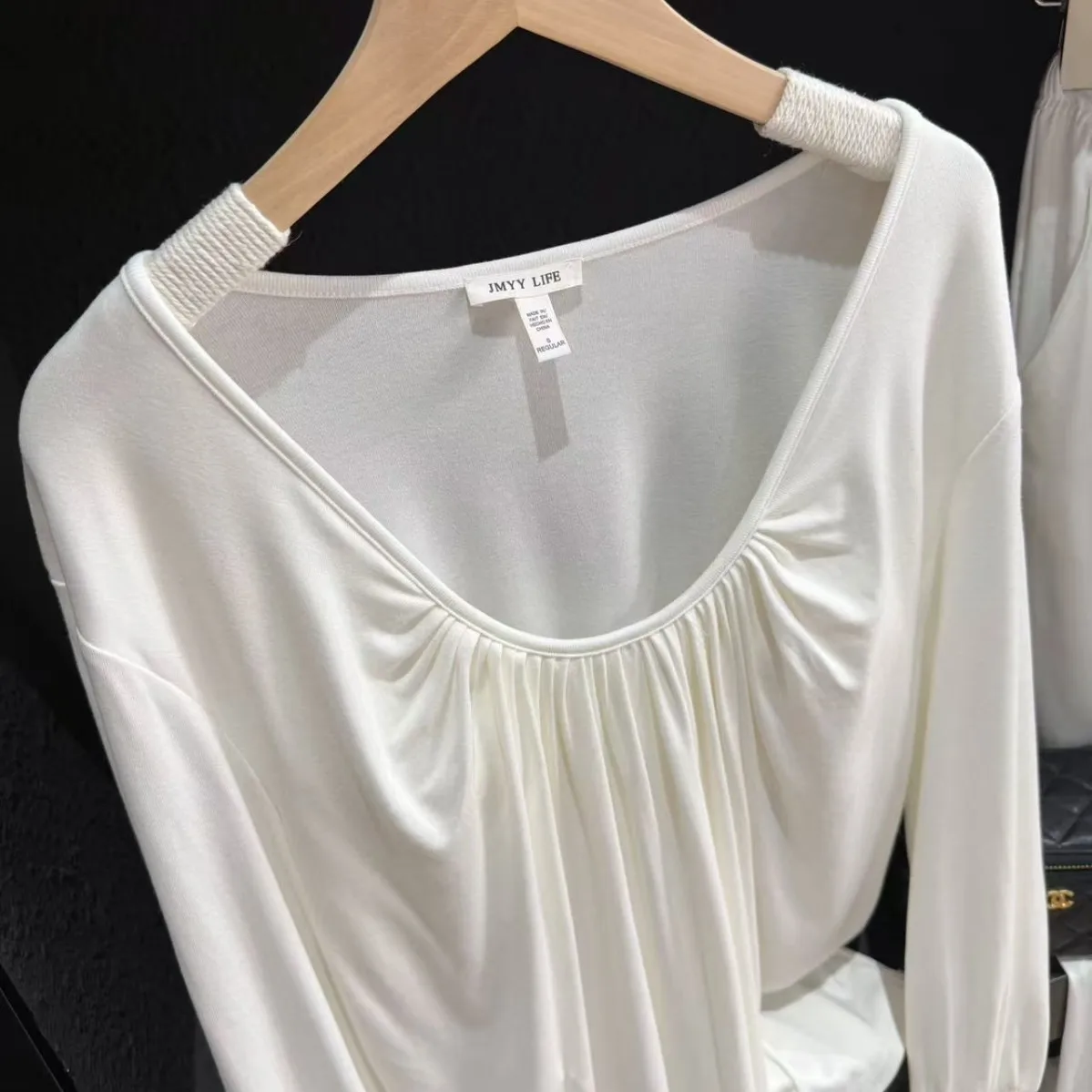 Autumn New Modal Pajamas Suit Long Sleeve Nightwear Round Collar Wrinkles Design Top Pants Warm Home Wear Loungewear 2Pcs