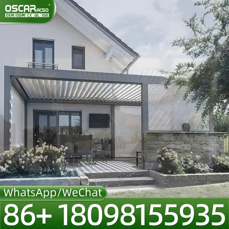 6x12ft Ventilated Sliding Door Aluminum Glass Greenhouse for Backyard Garden Sun Room pergolas