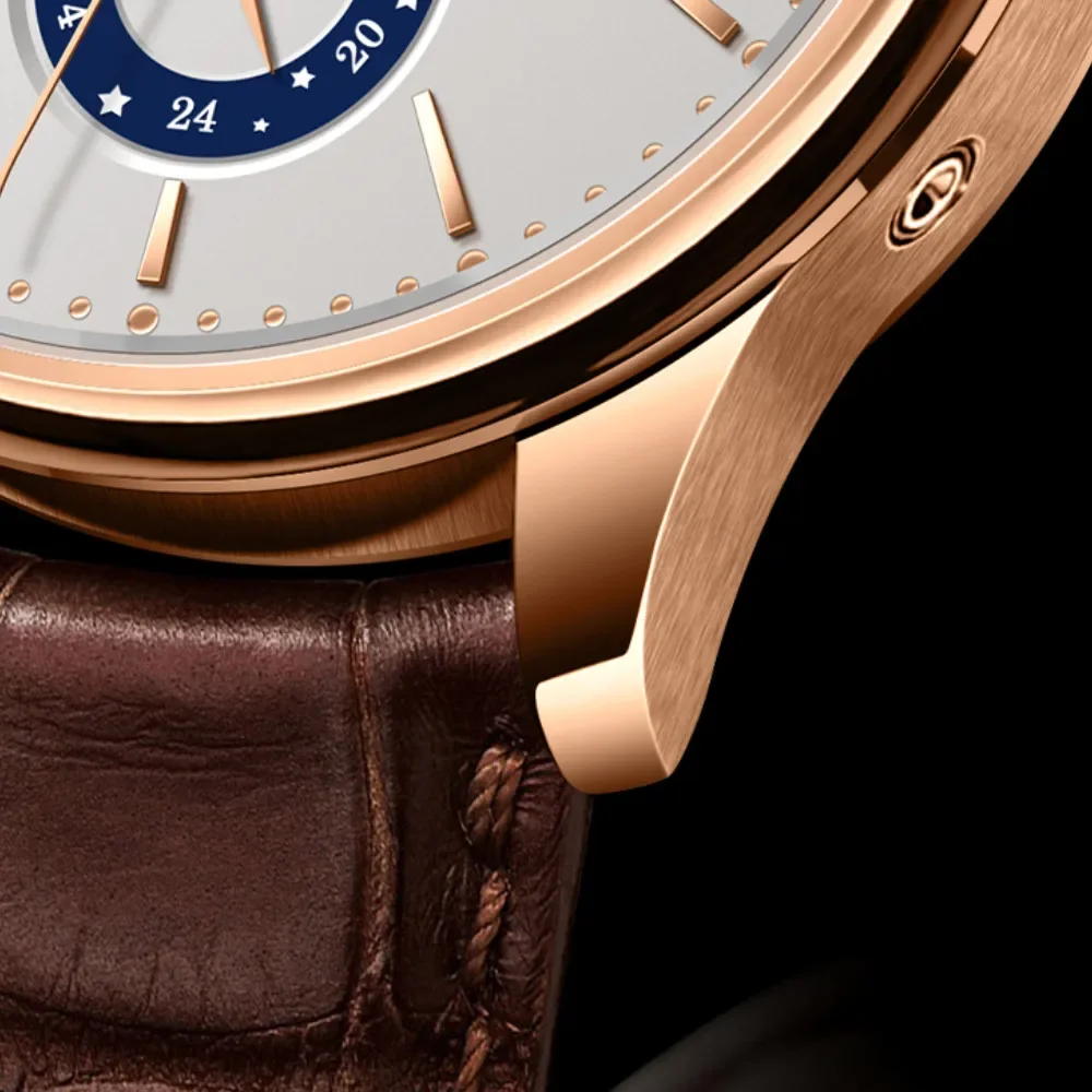 LOBINNI New Design Genuine Leather Wrist Watch Mechanical 40mm Auto Movement Self Winding Automatic Watches Man