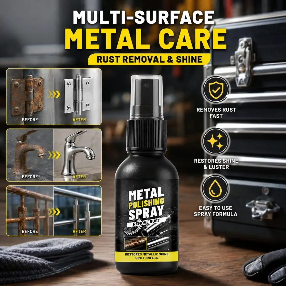 12/3/5 Metal Rust Remover Spray Fast Acting Rust Corrosion Cleaner Multipurpose Metal Polishing Restorer for Auto Hardware Tool