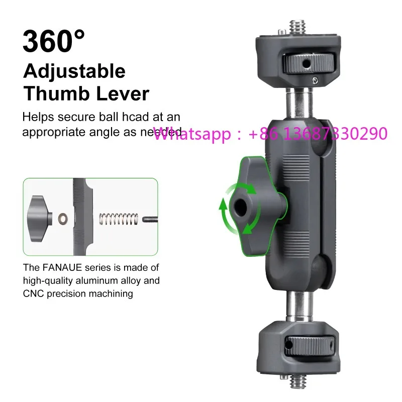 HB-04T 20mm Ball Head Cam-era Microphone Filler Light Bracket Flexible Magic Arm Accessory Set