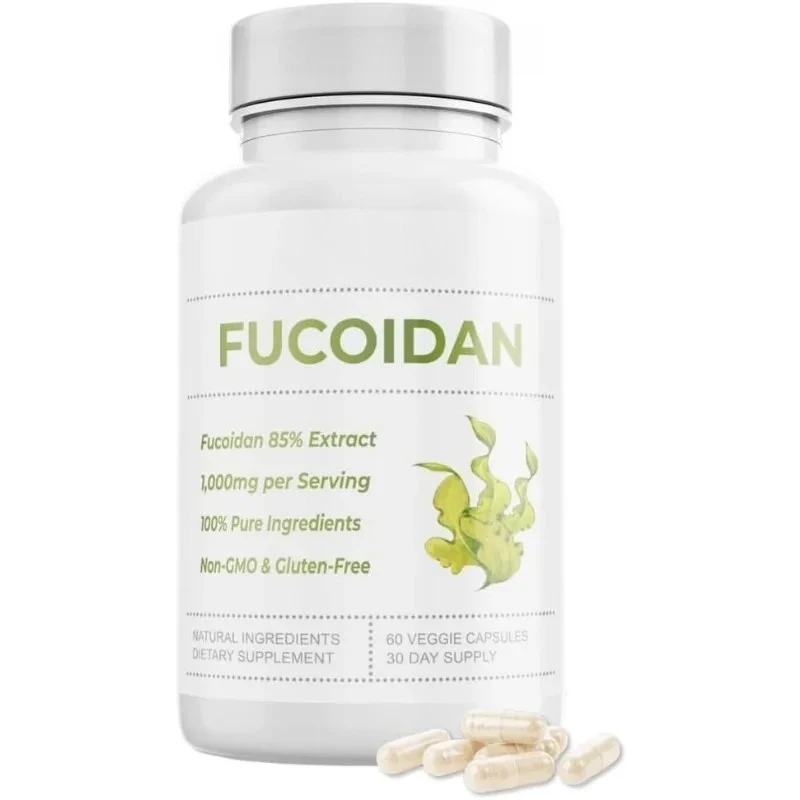 

85% pure fucoidan extract, immune, cellular health and digestive support -1000mg fucoidan-60 vegetarian capsules per serving