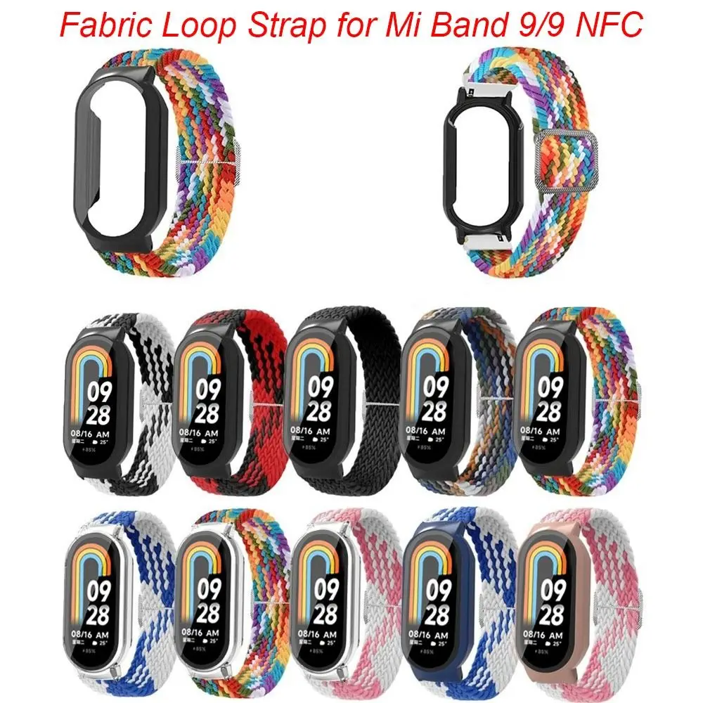 Fabric Watch Band Replacement Flexible Watchband Bracelet Smart Watch Fashion Watch Frame for Xiaomi Mi Band 9/9 NFC