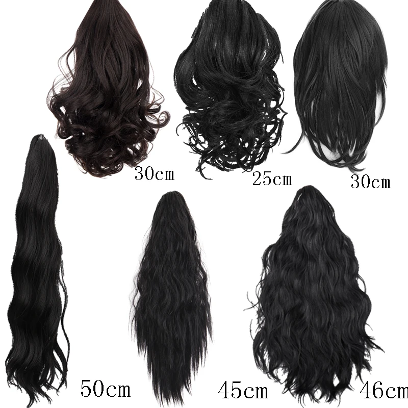 Talang sintético 10-19 Polegada garra clip no rabo de cavalo extensão do cabelo rabo de cavalo extensão do cabelo para mulheres pônei cauda cabelo