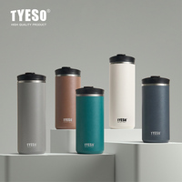 TYESO Portable 304 Stainless Steel Water Bottle 600ml 750ml Insulated Thermos High Aesthetic Simple Design On-the-Go Cup