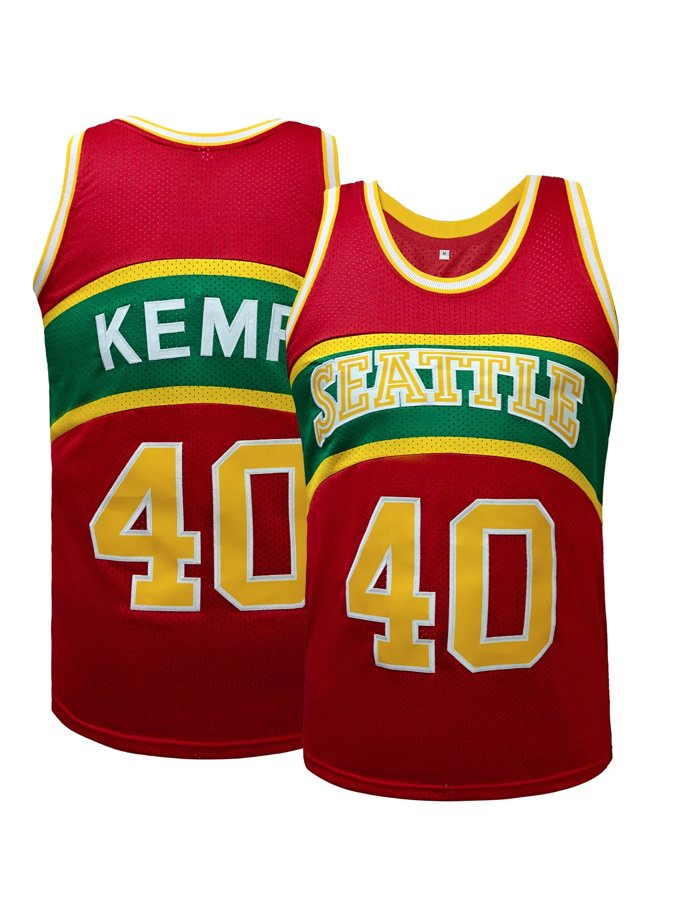 

Seattle #40 Embroidered Basketball Shirt Men Women Breatahble Mesh Sleeveless Casual Streetwear Sports Uniform Tops