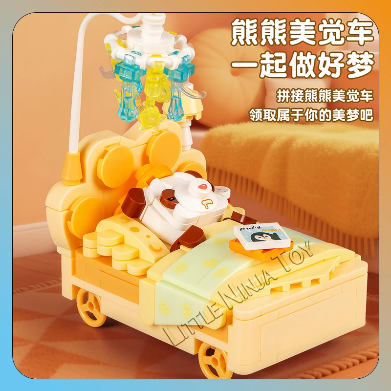 

802024"Cute Pet Fantasy Record: Children's educational building Block Toys, Desktop Ornaments, Birthday Gifts for Girls.
