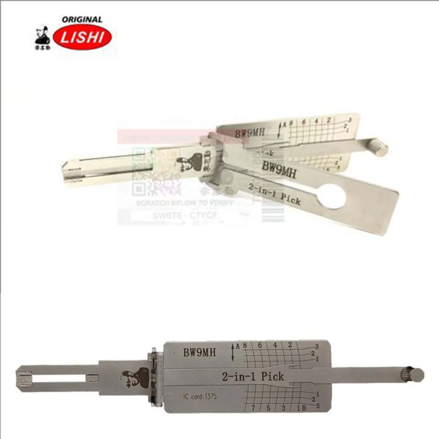 LISHI Auto. Pick Suits Keyways BM-7.P (BW9) - Opens IGN Only *Anti-Glare*