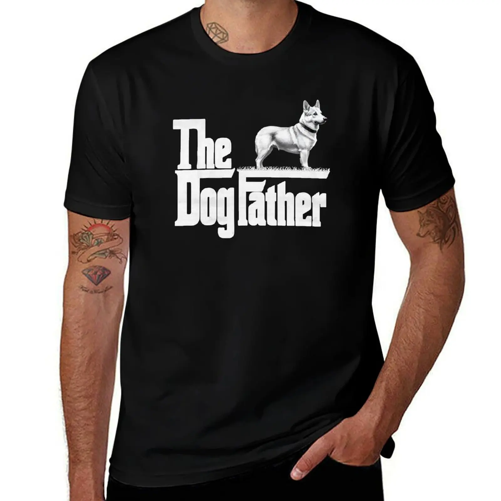 

Dogfather Swedish Vallhund - Swedish Vallhund Father's Day T-Shirt cotton t shirt man man tshirt T-Shirt