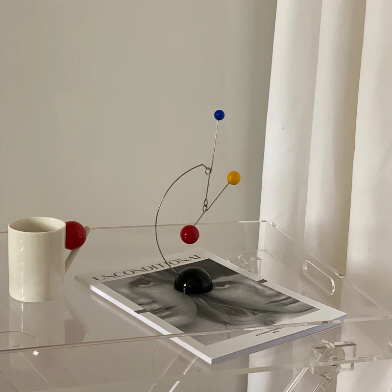 JOYLOVE Desk Mobiles Calder Desk Balance Device Dynamic Sculpture Decoration Ins Niche Art Decoration