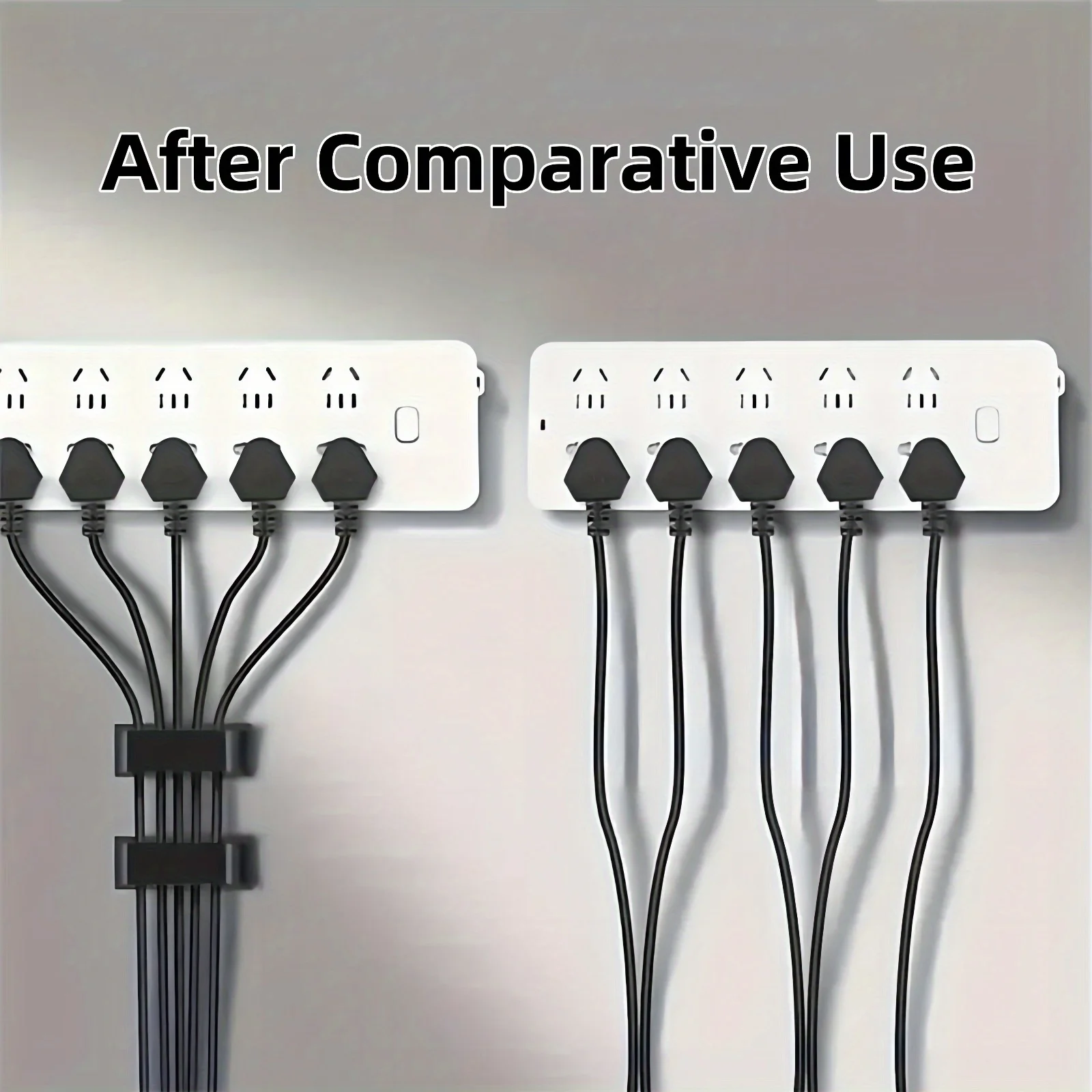 5pcs Self-Adhesive Cable Management Clips, Wire Holders for TV Computer Power Cords, Under Desk Home Office Car Cable Organizer