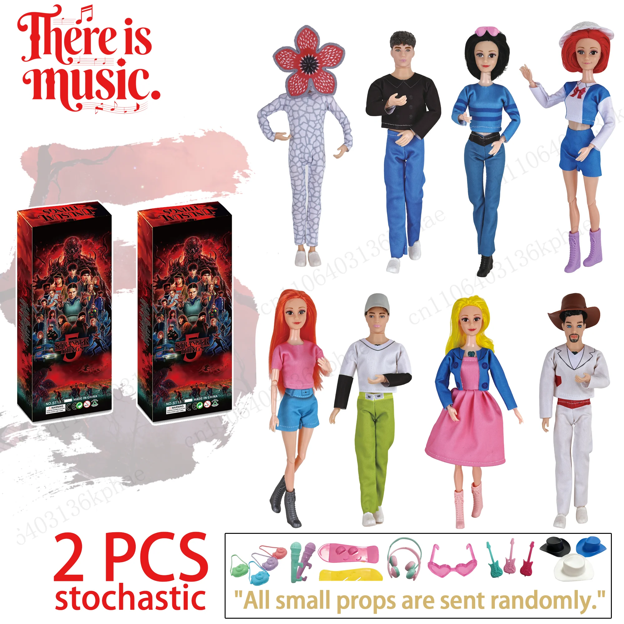 2026 Stranger Things 5 Blind Box 11,5 Pollici Versione Realistica 11 Articolazioni Con Luce Colorata e Melodia Tematica Statuetta da Collezione