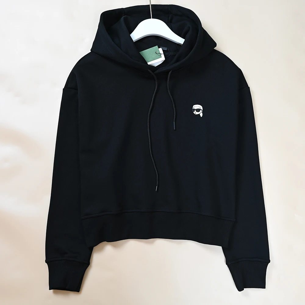 

New Ladies' Long Sleeve Hoodie with Embroidered Cartoon Pattern Fleece Brushed Material Comfortable Casual Style by Meisi