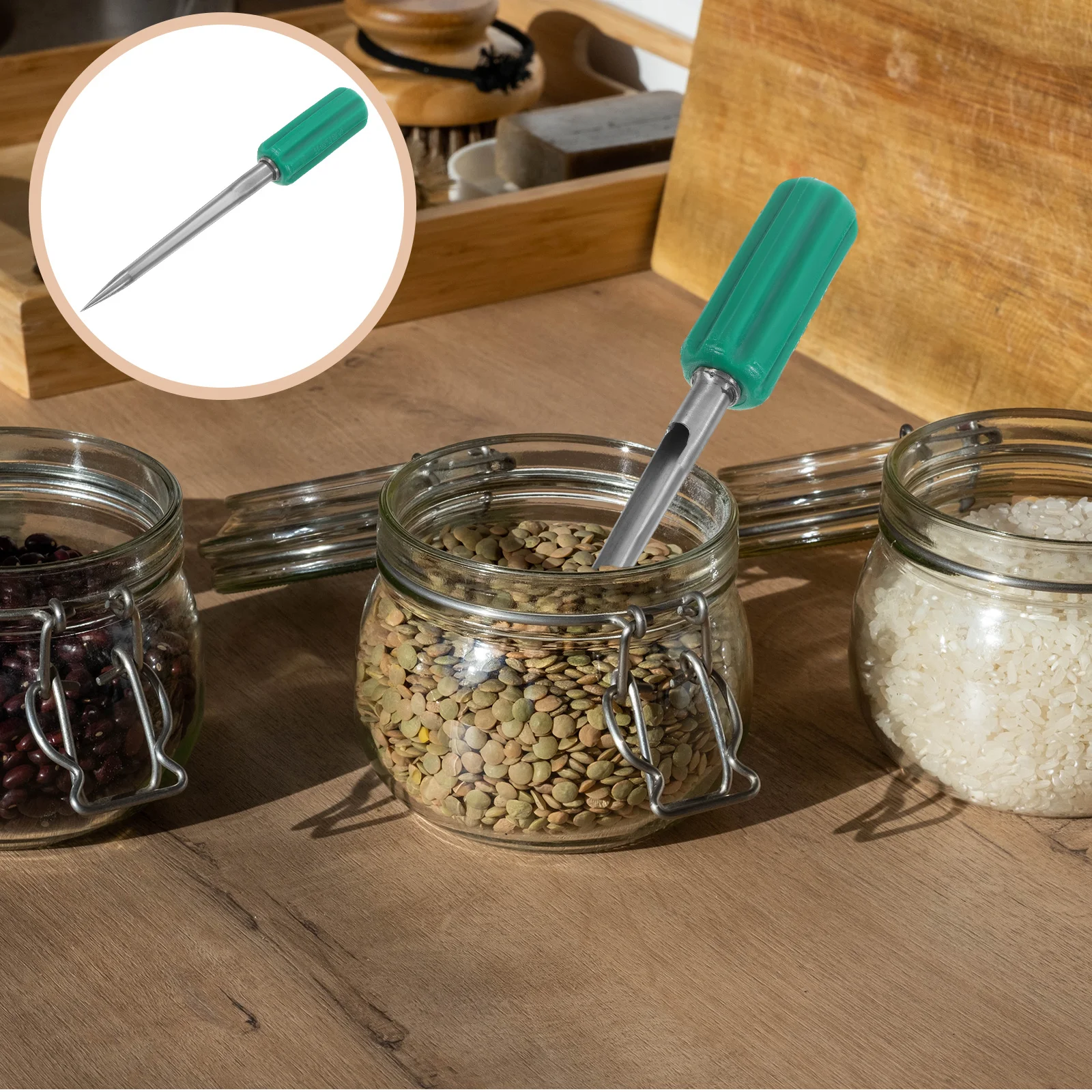 

Portable Stainless Steel Wheat Cereal Sampler Reusable Soil Sample Probe for Grain Powder Sampling Farm Experiment Tool