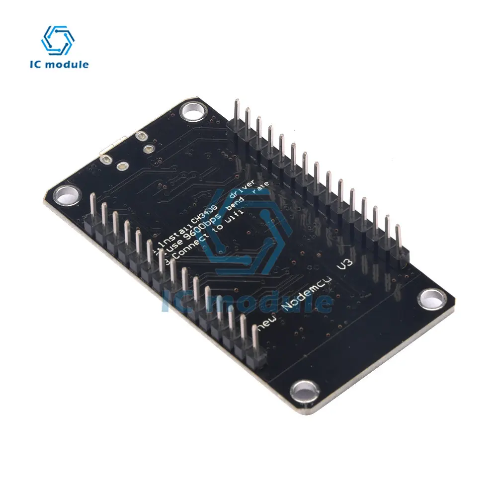 NodeMCU V3 ESP8266 ESP-12E WIFI Development Board CH340G Blackboard Square Micro USB Interface for Arduino RC  Smart Car