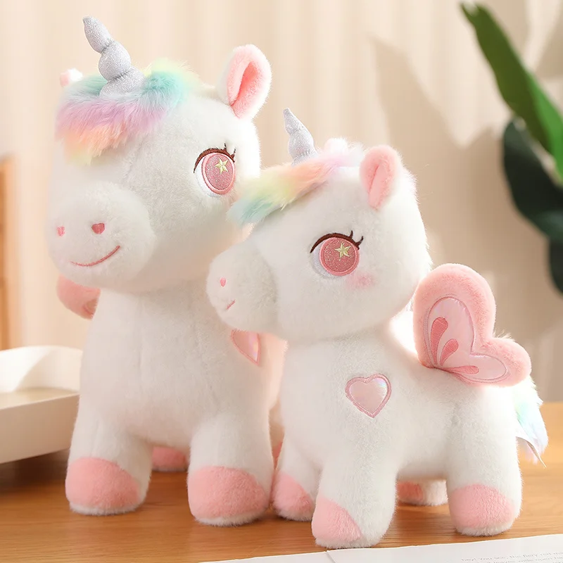 Juguete de peluche de unicornio para niños, almohada de unicornio, regalo de cumpleaños y Navidad