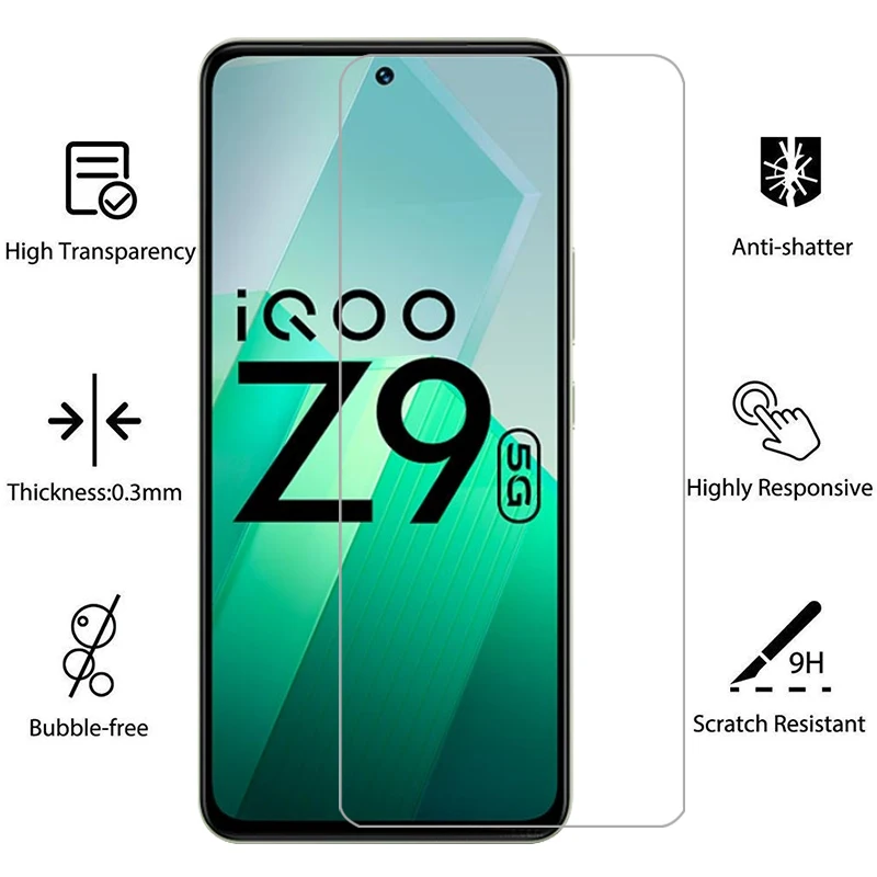 tempered glass for vivo iqoo z9 turbo plus endurance z9x phone case on iqooz9 z 9 9z z9turbo turb 5g back cover 360 viv iqo