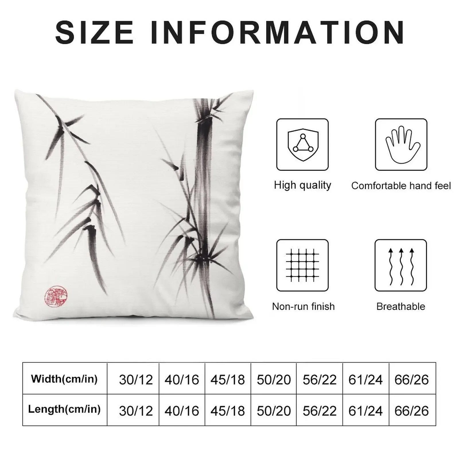 Tao Original sumi-e ink brush painting on paper. Throw Pillow Cushions Cover autumn pillowcase Anime pillow