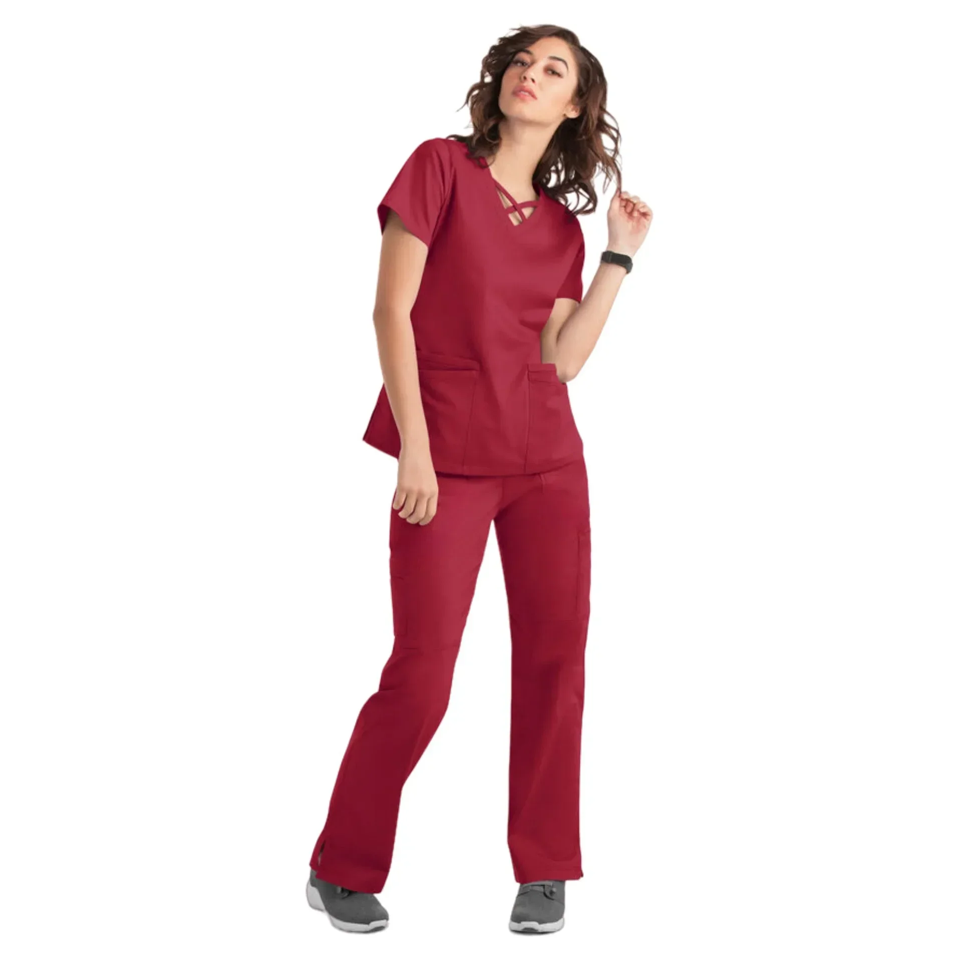 Customizable LOGO Men Women Medical Nurse Uniform Surgical Scrubs Set Clinical Nursing Workwear Pet Clothes Lab Suit Veterinaria