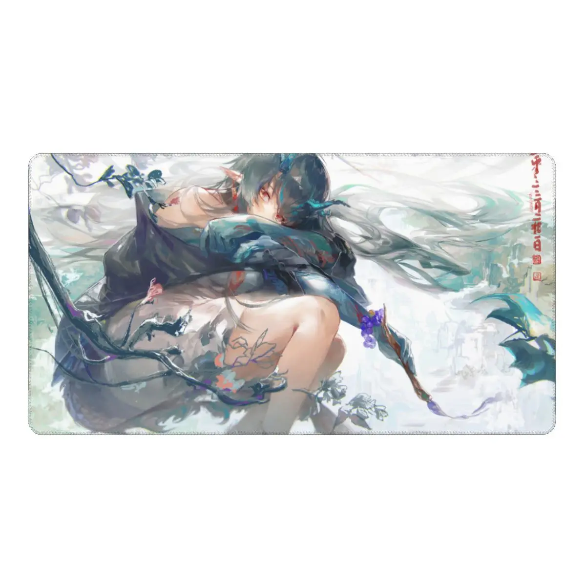 Imagem -06 - Arknights Chifres Crepúsculo da Yan Bonito Anime Meninas Gaming Mouse Pad Teclado Tapete 900x400 à Prova Impermeável Água Mousepad para Computador