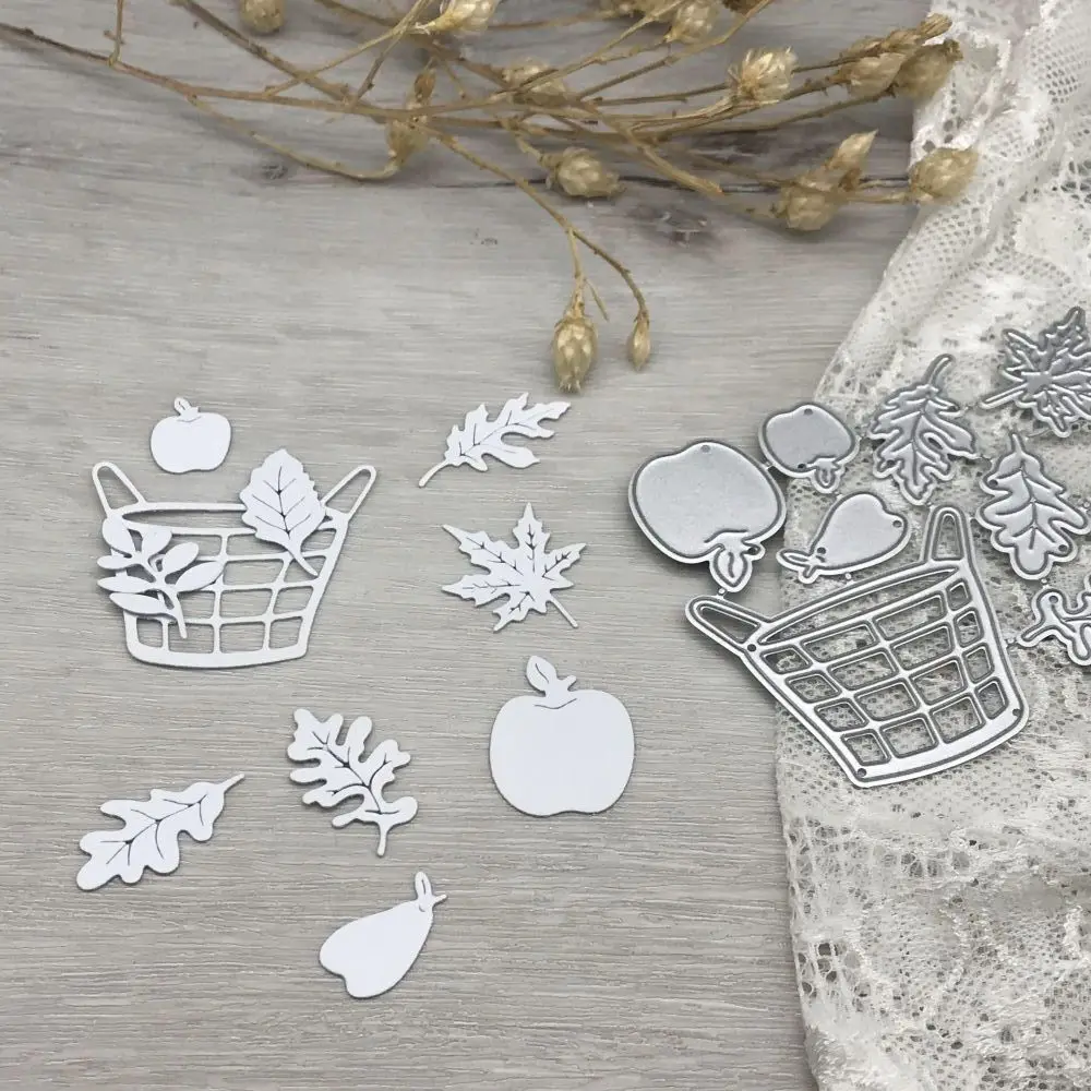 

1pcs metal cutting dies cut die mold leaves basket decoration Scrapbook paper craft blade punch stencils dies