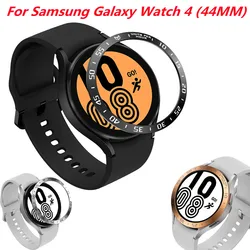 Metal Styling Bezel for Samsung Galaxy Watch 4 40MM 44MM Smart watch Cover Sport Adhesive Case Bumper Ring Stainless Steel Cover