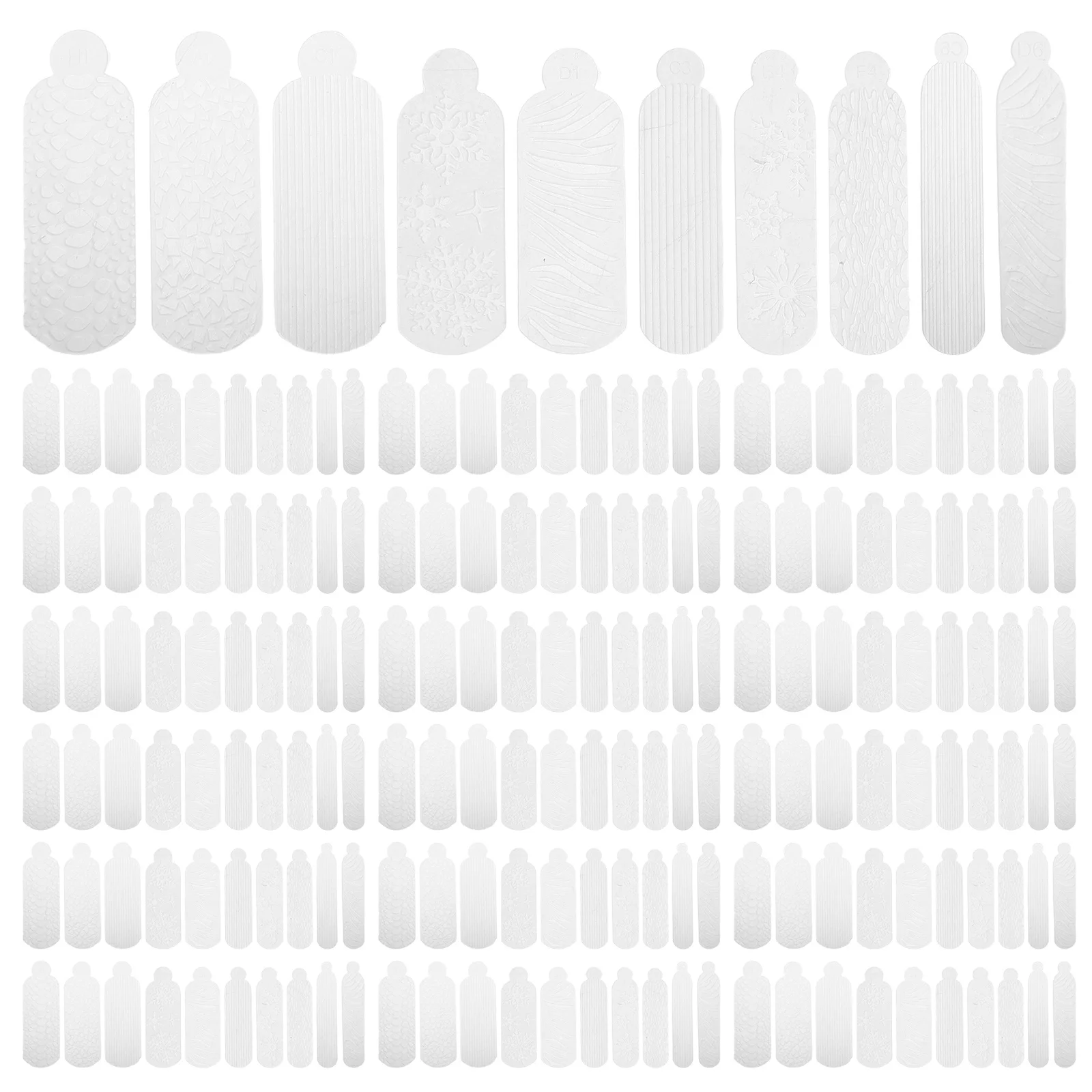 

120pcs Silicone Nail Art Molds Flexible Christmas Design Templates For Holiday Manicure Diy Nail Sculpture Snowflake Resin Molds