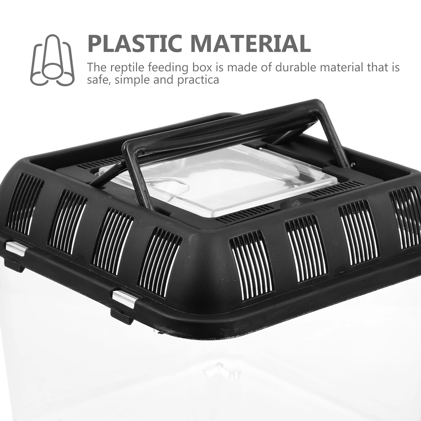 

Portable Acrylic Reptile Breeding Box 20x20x17cm Clear Durable Ventilation Hole Feeding Container for Spider Frogs Snakes Pet