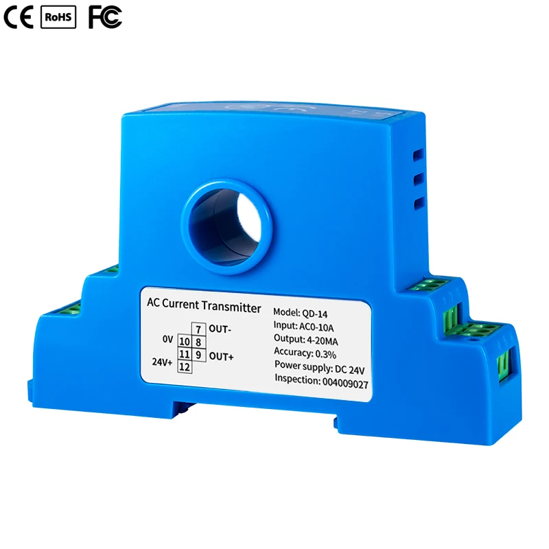 DC 0-10A 0-50A 0-100A 0-150A Silny przeciwwyłkowy konwerter sygnału prądowego 4-20mA 0-10V 0-5V RS485 Przetwornik prądu stałego