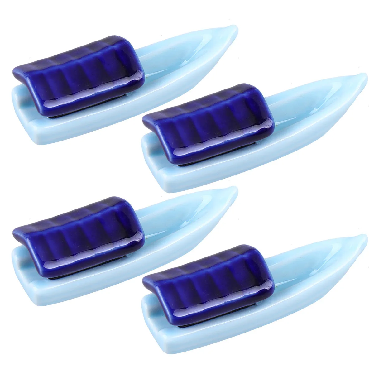 

4 шт., подставка для палочек для еды в японском стиле, классическая форма лодки, дизайн, керамический держатель для палочек для еды, практичный для дома, свадьбы