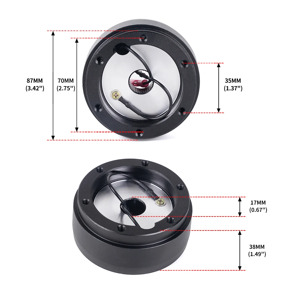 RASTP-186H Aluminum Racing Steering Wheel Hub Adapter for Volkswagen MK1 MK2 Porsche RS-QR061 view 2