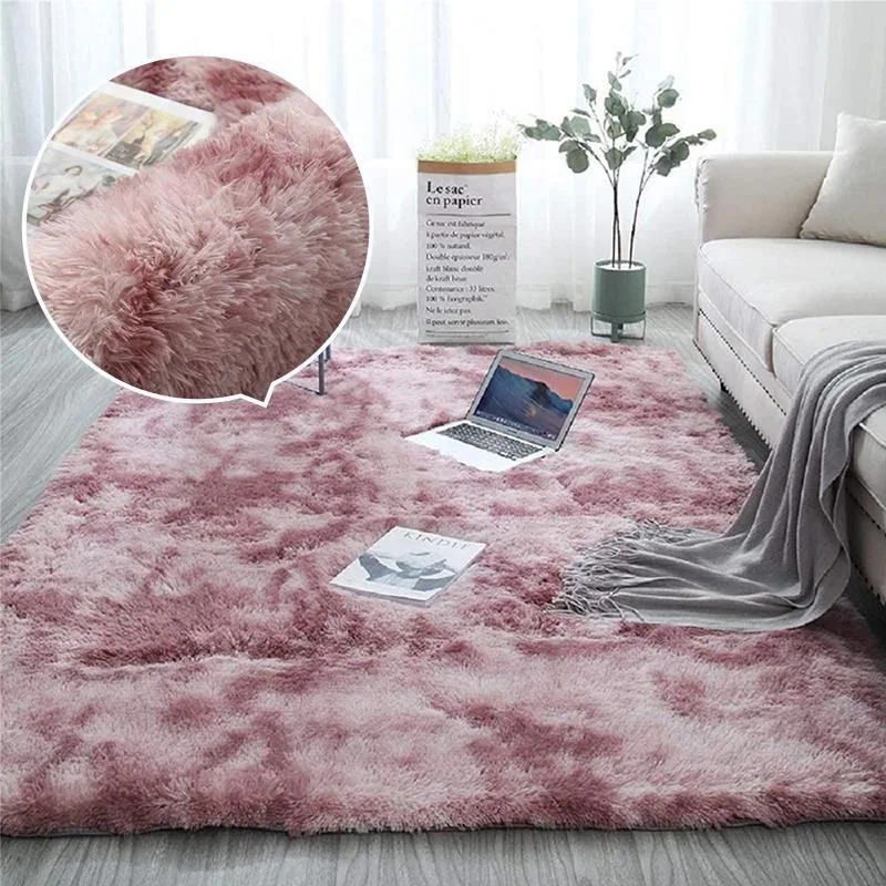 Fluffy Rug, 1 Count Non-slip Soft Floor Mat, Summer Modern Style Area Rug, Decorative Carpet for Home Living Room Bedroom