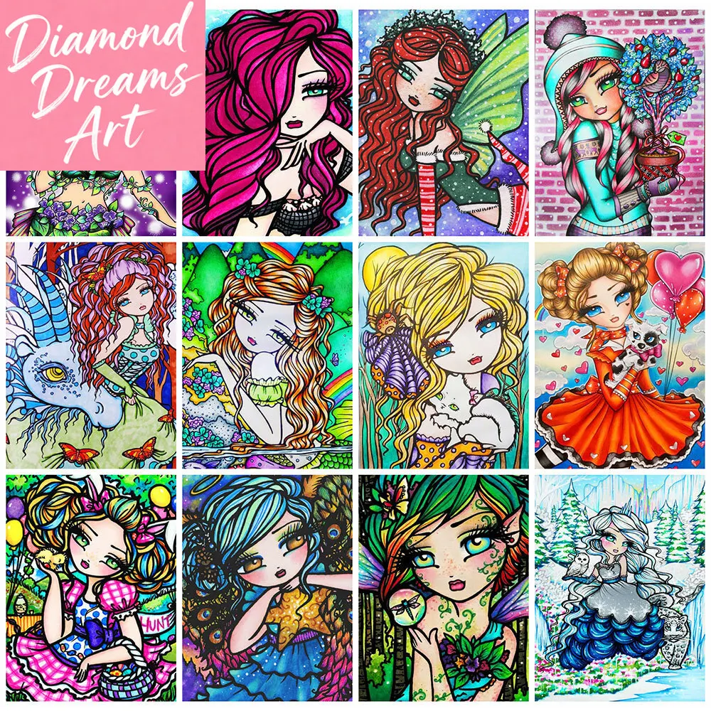 

Frameless, 5D Portrait Diamond Painting Girl Full Square New Arrival Mosaic Kid Cross Stitch Embroidery Cartoon Sets Wall Art