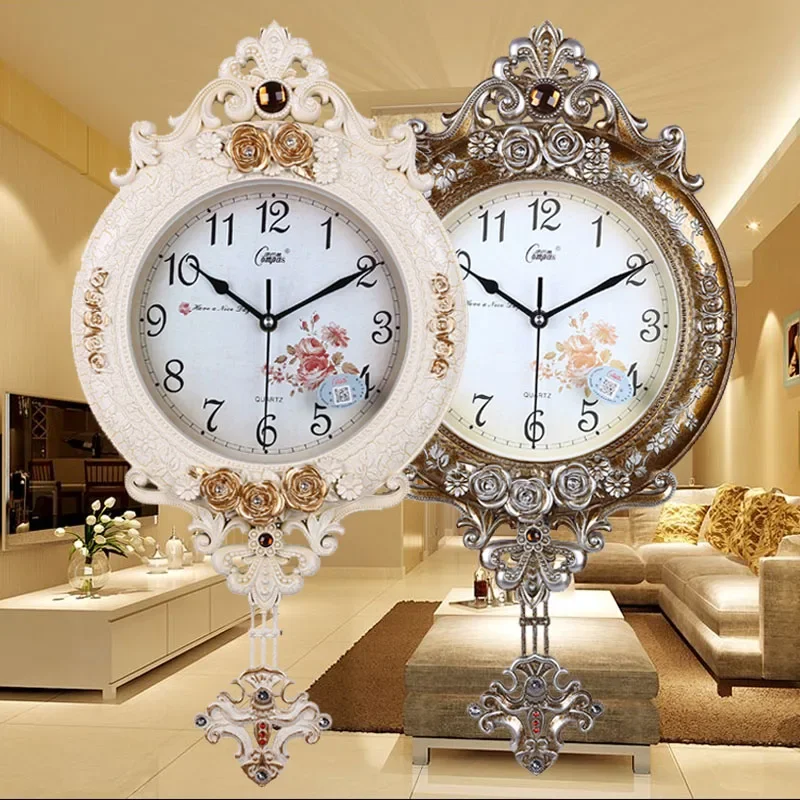 خمر كبير سوينغ ساعة حائط البندول ساعة الحائط ديكور المطبخ غرفة المعيشة الديكور رث شيك Horloge Murale الكوارتز SC156 #4