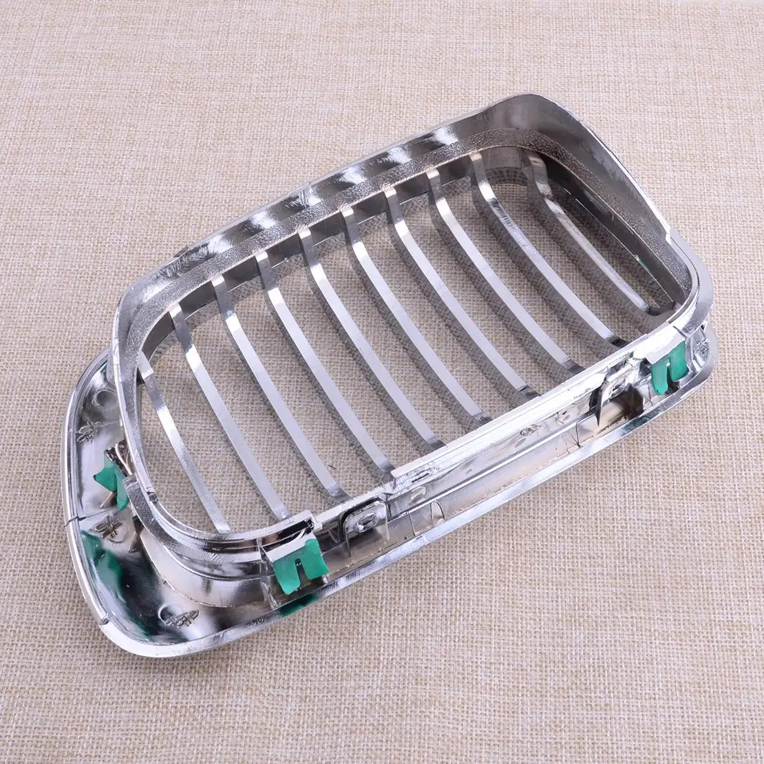 1 Pair Chrome Style Front Hood Kidney Grilles Covers Fit For BMW 3 E46 325Ci 330Ci Coupe Pre-LCI 1999-2002 2-Door view 6