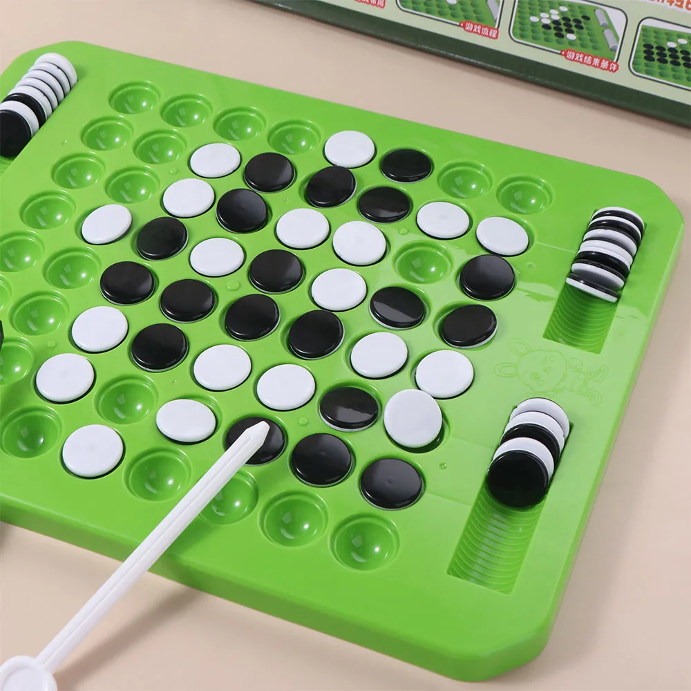 

Настольная игра, флип, черно-белая шахматная доска, интерактивная портативная детская перевернутая шахматная доска для родителей и детей, забавная Монтессори