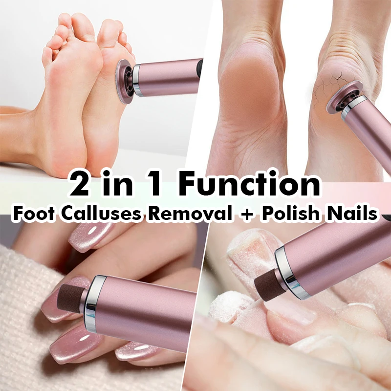 Wireless Electric Foot Callus Remover Machine Rechargeable Pedicure Tool for Dead Skin And Cuticle Removal Replacement Sandpaper