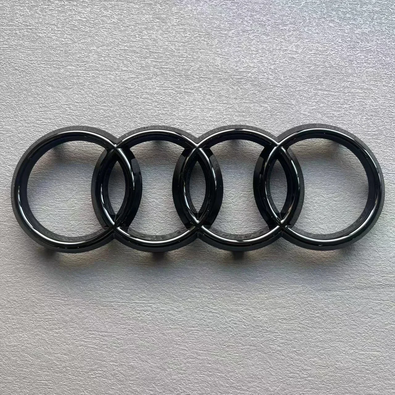 AUDI A4 4Ring logo ABS Black Car Hood Front Grill Rear Trunk Emblem Sticker A4 Mark Quarrto Allroad Emblem For A4 2020-2024