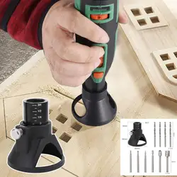 Woodworking Locator with Routing Router Drill Bits Set Rotating Engraving Carbide Electric Grinder Holder for Dremel Rotary Tool