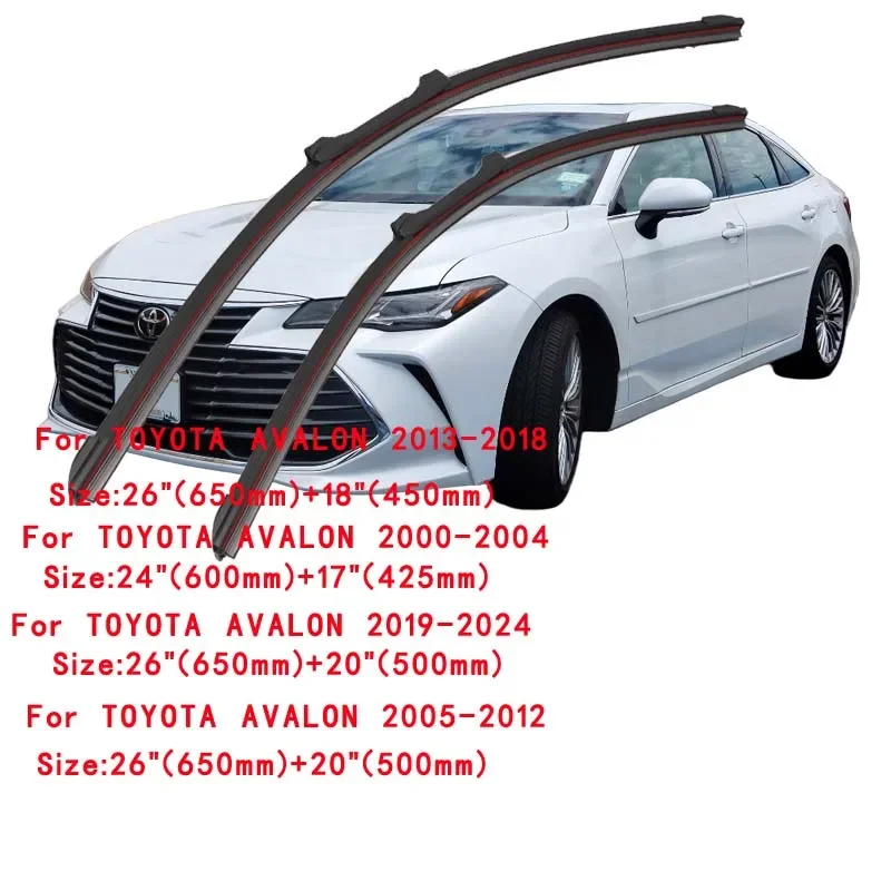 For TOYOTA AVALON 2000-2024 Car Windshield Wiper Blade Front Windscreen Brushes Washer Accessories Window Cleaning Replacement - view 3