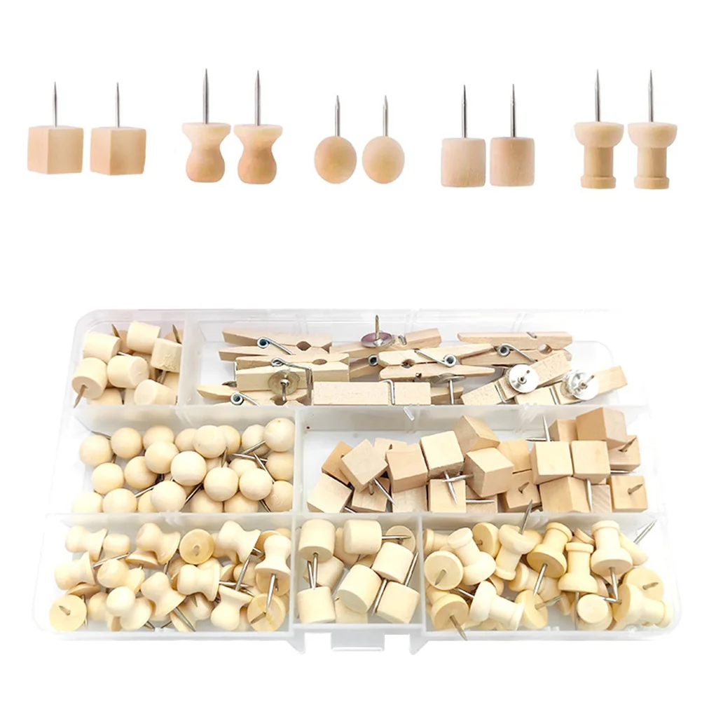 

1Set Steel Pushpins Photo Fixing Pin Calendar to Do List Lightweight Objects Thumb Tacks Tacks Wooden Pushpins