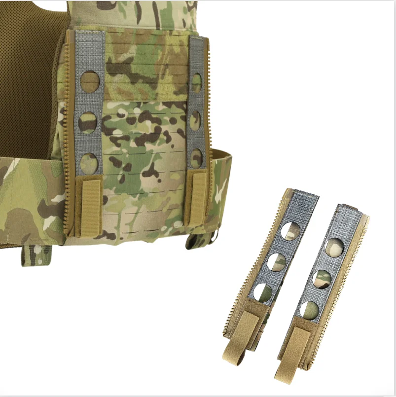 Tactical Ferro style molle Zip On Adapter Back Panel Tegris Zipper