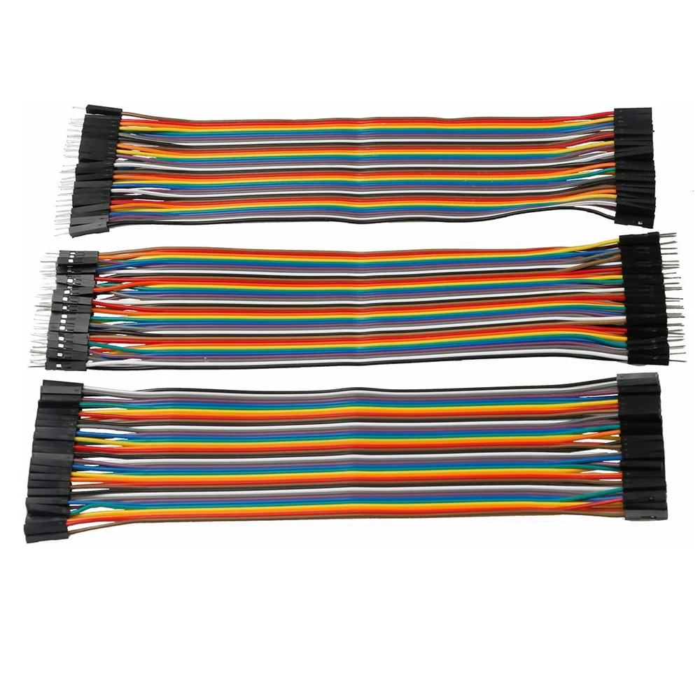دوبونت سلك 40pin اللوح أسلاك توصيل معزز الشريط كابلات عدة ذكر إلى أنثى ذكر إلى ذكر أنثى إلى أنثى