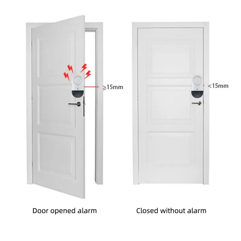 Aubess Wireless Door And Window Sensor Resistance Magnetic Sense Alarm Anti-theft Device Hotel Store Home Security Protection