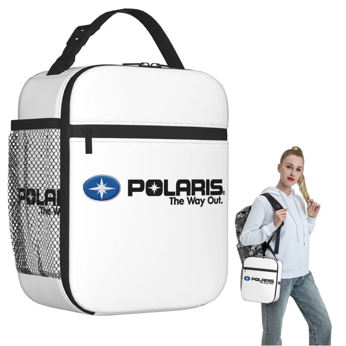 

Polaris Logo Insulated Lunch Bag for Women Children Portable Food Boxes Thermal Lunch Box Tote