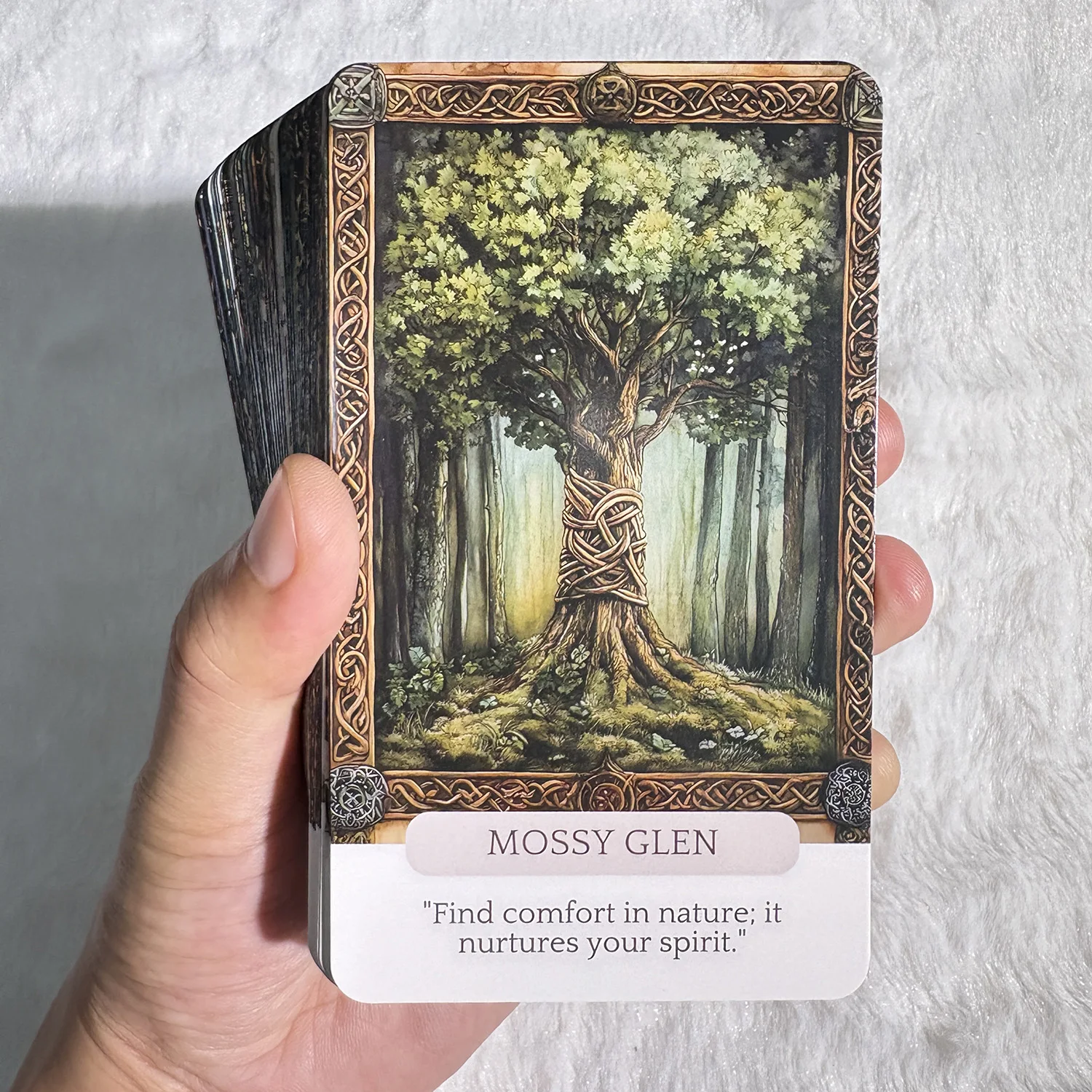 Celtic Magic Oracle-Karten-Set, englisches Tarot-Deck, Wahrsagekarten, Prophezeiungskarten, 12 x 7 cm große Karten, 50 schöne Karten – Detail 1